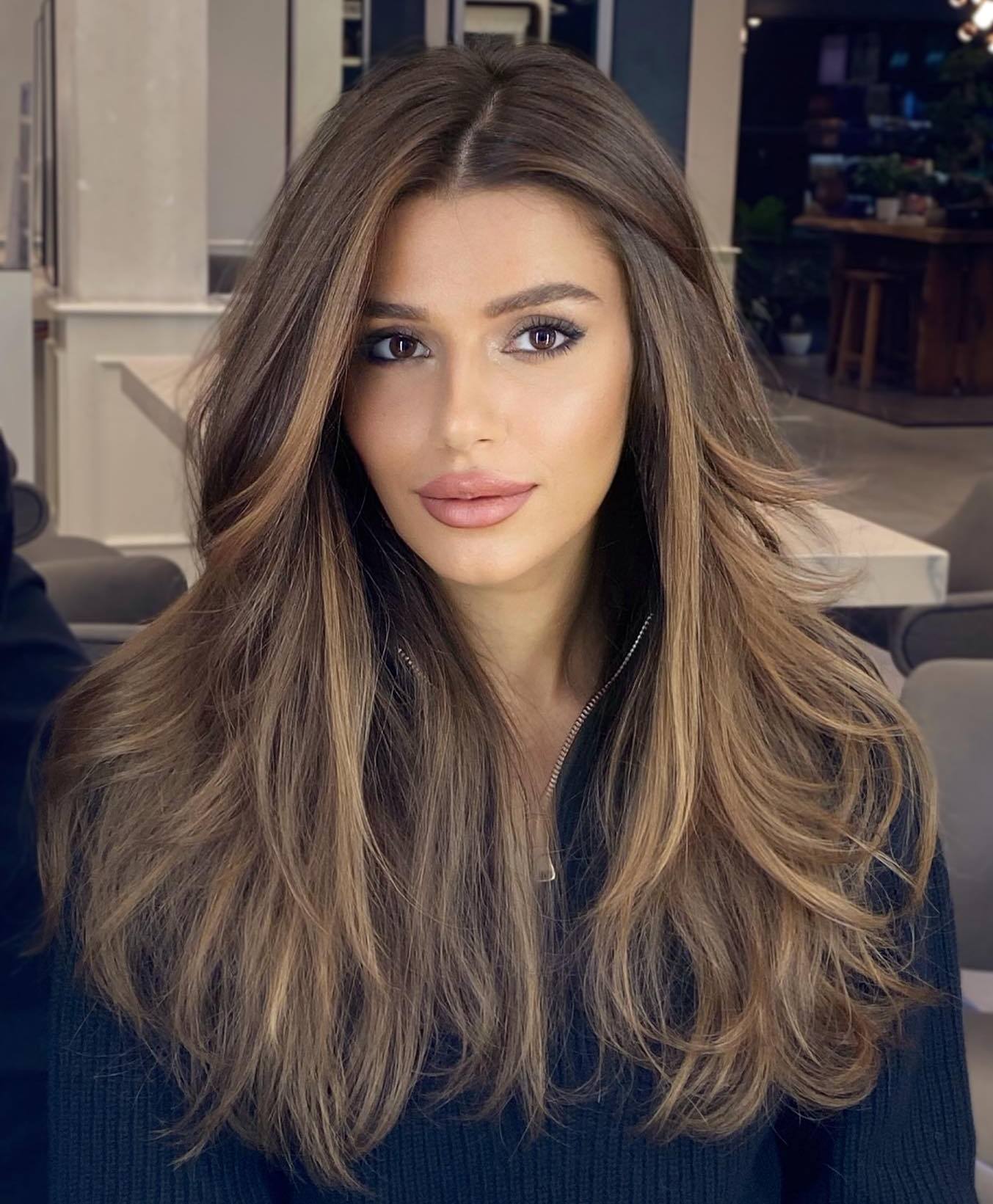 Voluminous Long Hair with Piece-y Layers